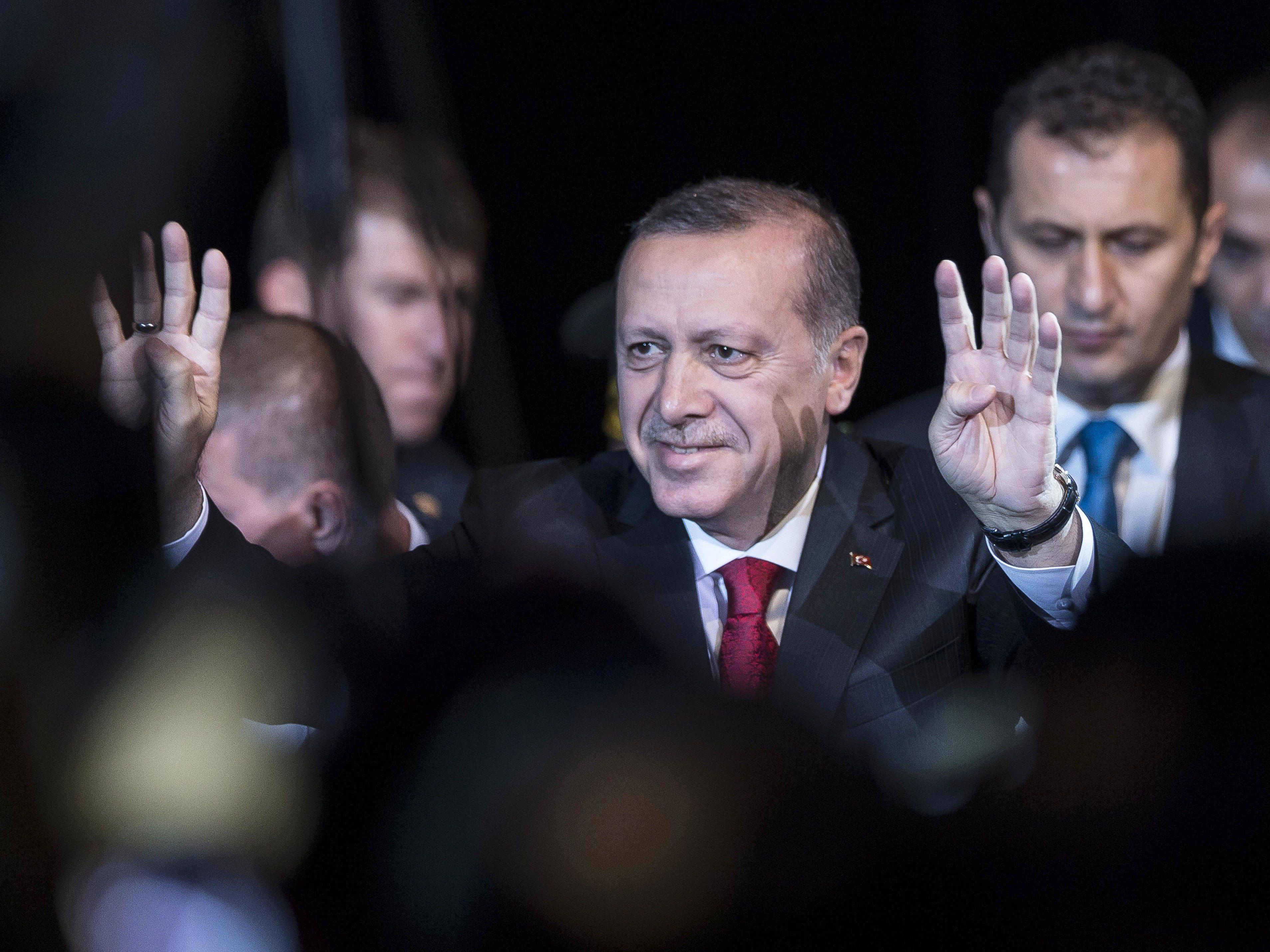 Präsident Erdogan veurteilte am Sonntag in Straßburg die "von der PKK ausgehende Gewalt" im Südosten der Türkei.