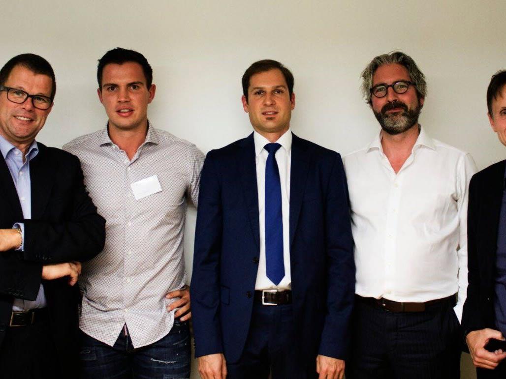 Konrad Hilbers (HSE24), Florian Wassel (TOWA), Reinhard Prügl (Zeppelin Universität), Alexander Stoeckel (b-to-v), Martin Eberle (Eberle Automatische Systeme)