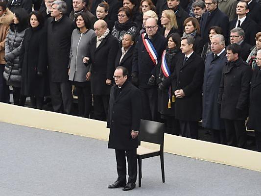 Präsident Hollande hielt die Trauerrede