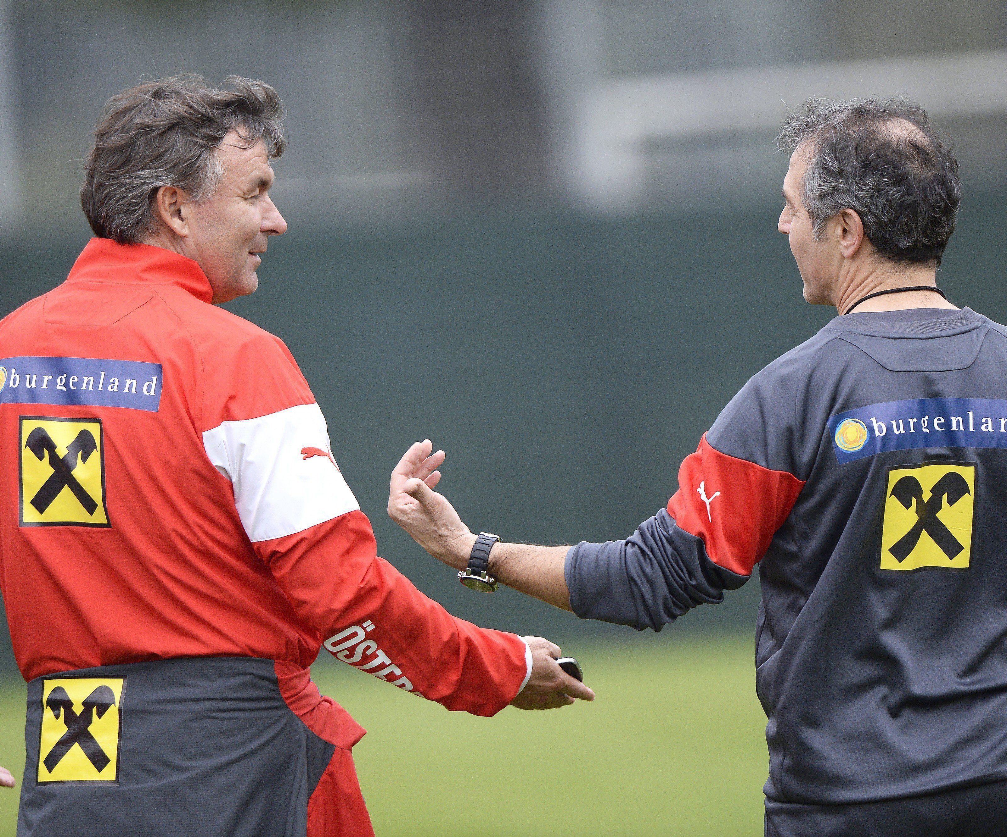 Willi Ruttensteiner (l.) hofft auf eine weitere Zusammenarbeit mit Marcel Koller. Willi Ruttensteiner (l.) hofft auf eine weitere Zusammenarbeit mit Marcel Koller.