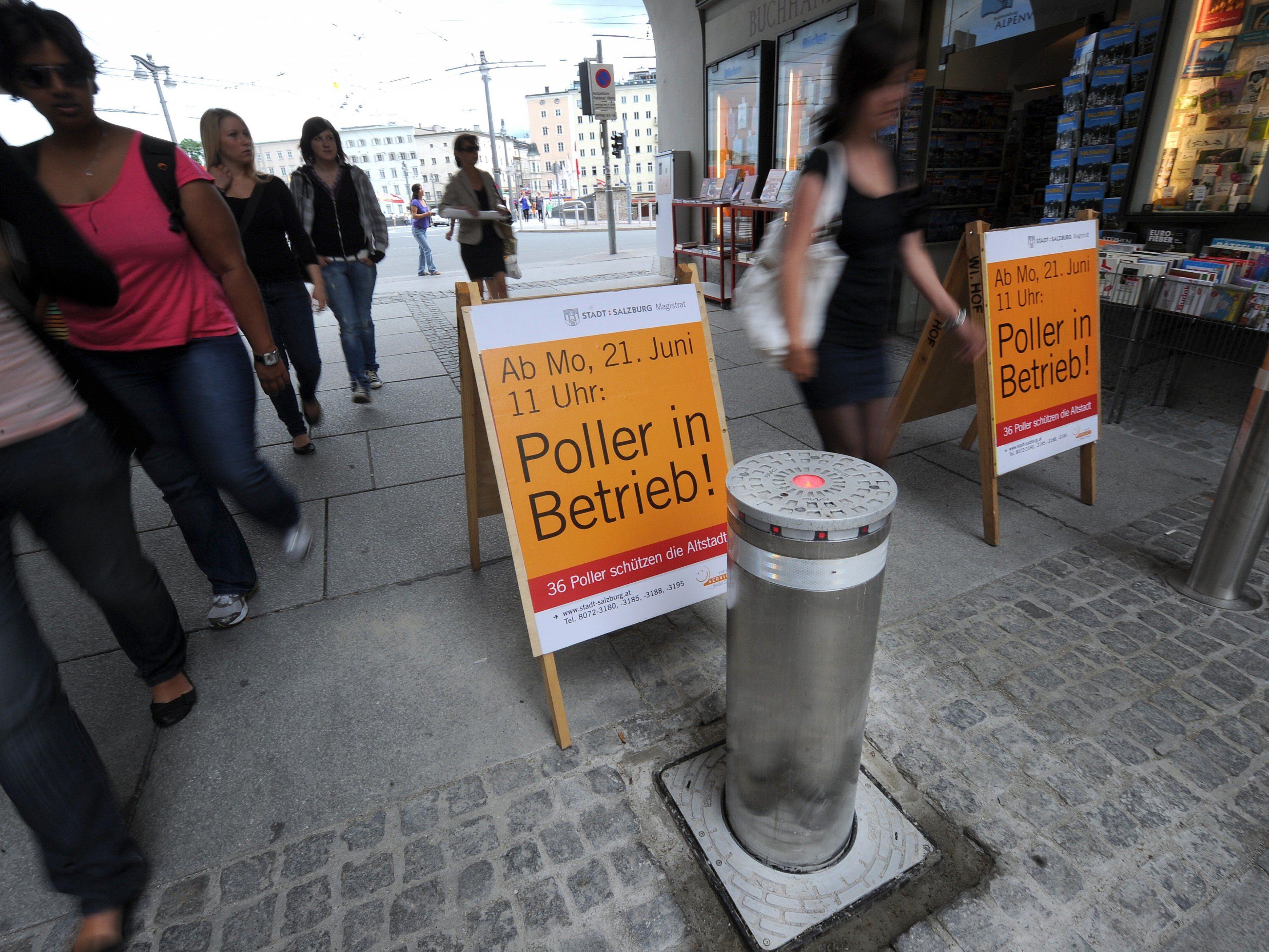 Für rund 70.000 Euro sollen in der Gstättengasse in der Stadt Salzburg eine neue Polleranlage installiert werden.