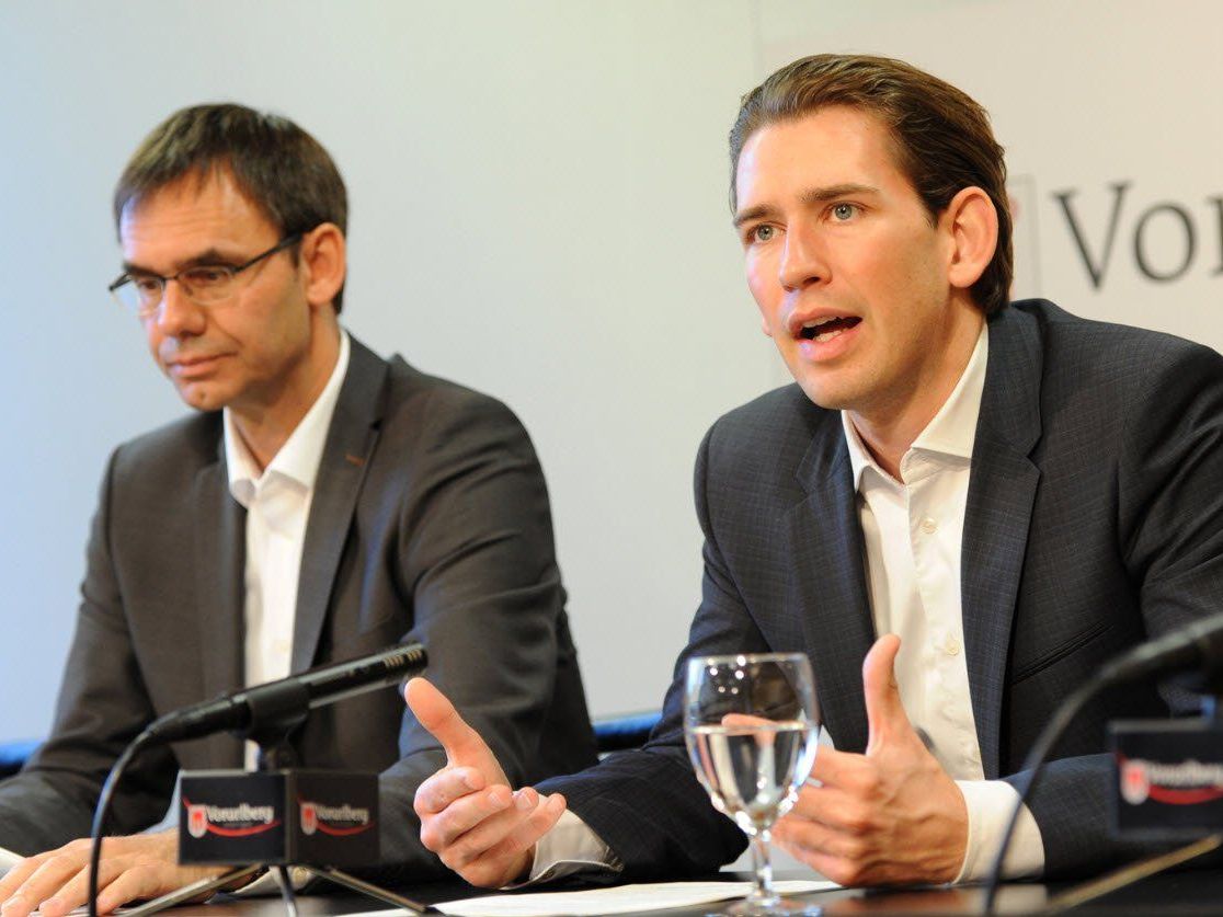 Landeshauptmann Wallner und Minister Kurz im Pressegespräch. Landeshauptmann Wallner und Minister Kurz im Pressegespräch.