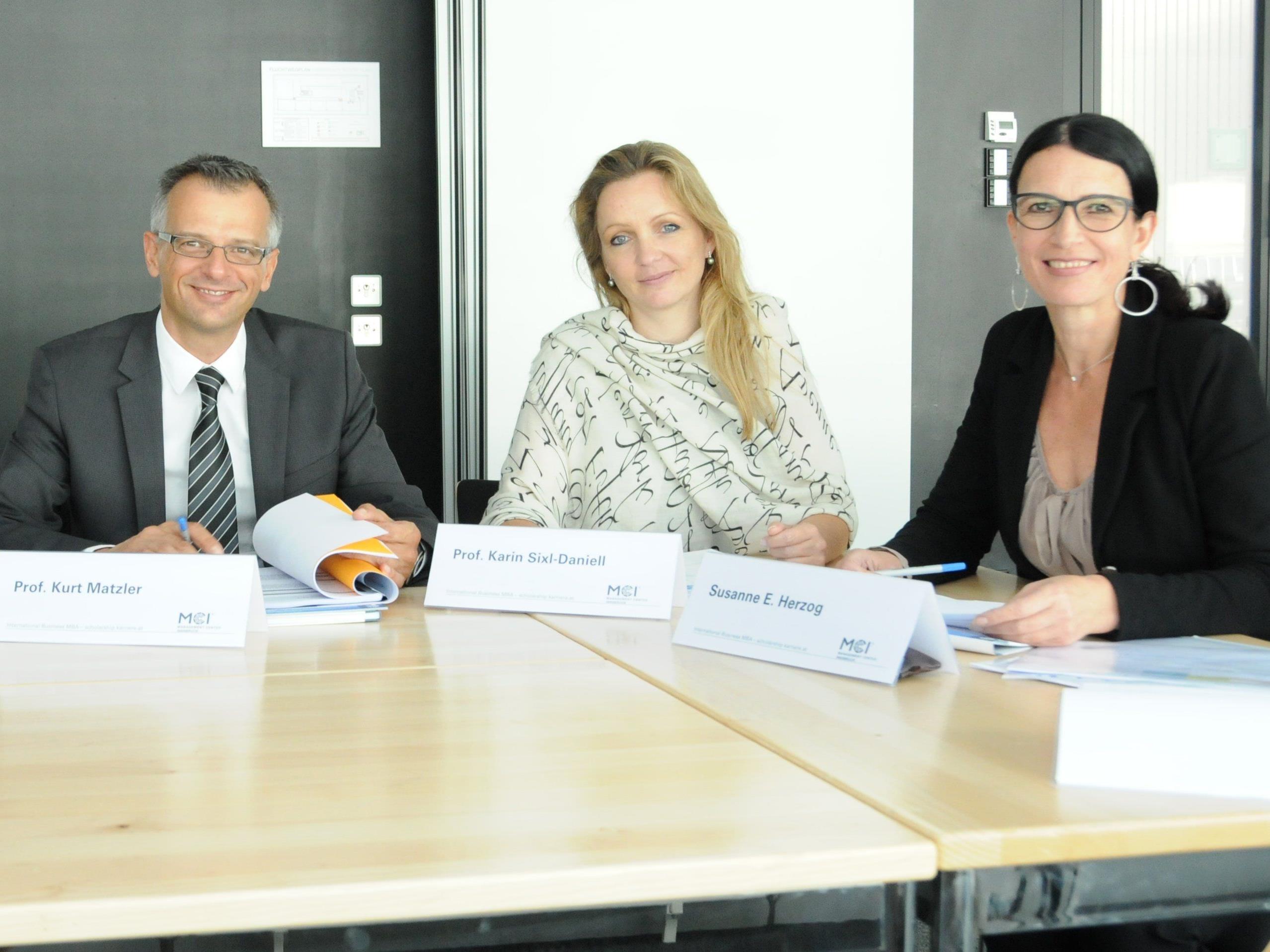 Die Jury am Management Center Innsbruck (MCI).