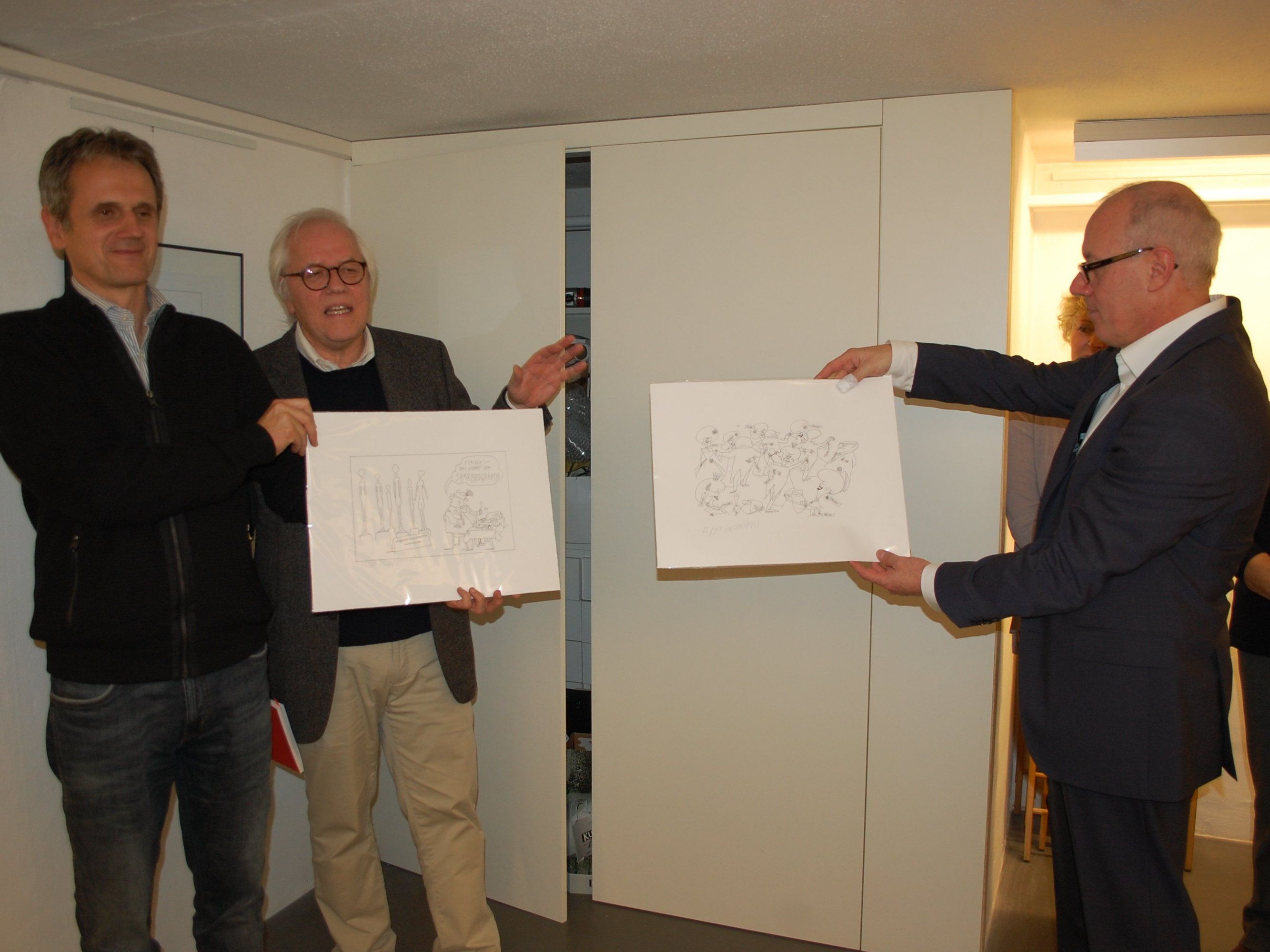 Anlässlich der Vernissage wurden auch zwei äußerst selten Lithographien an diesem Abend präsentiert. Anlässlich der Vernissage wurden auch zwei äußerst selten Lithographien an diesem Abend präsentiert.