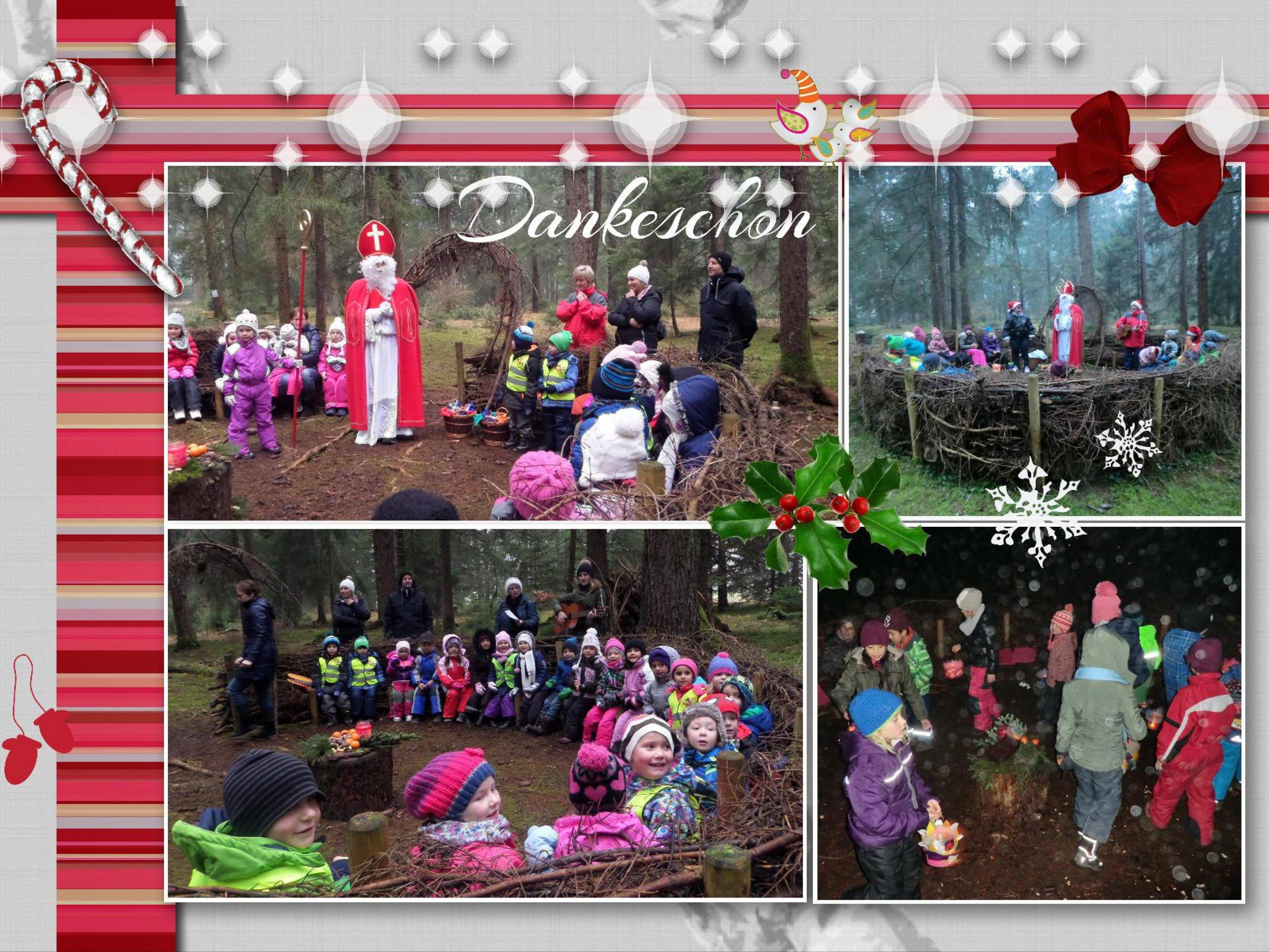 Der Nikolaus besuchte die Kinder im Wald