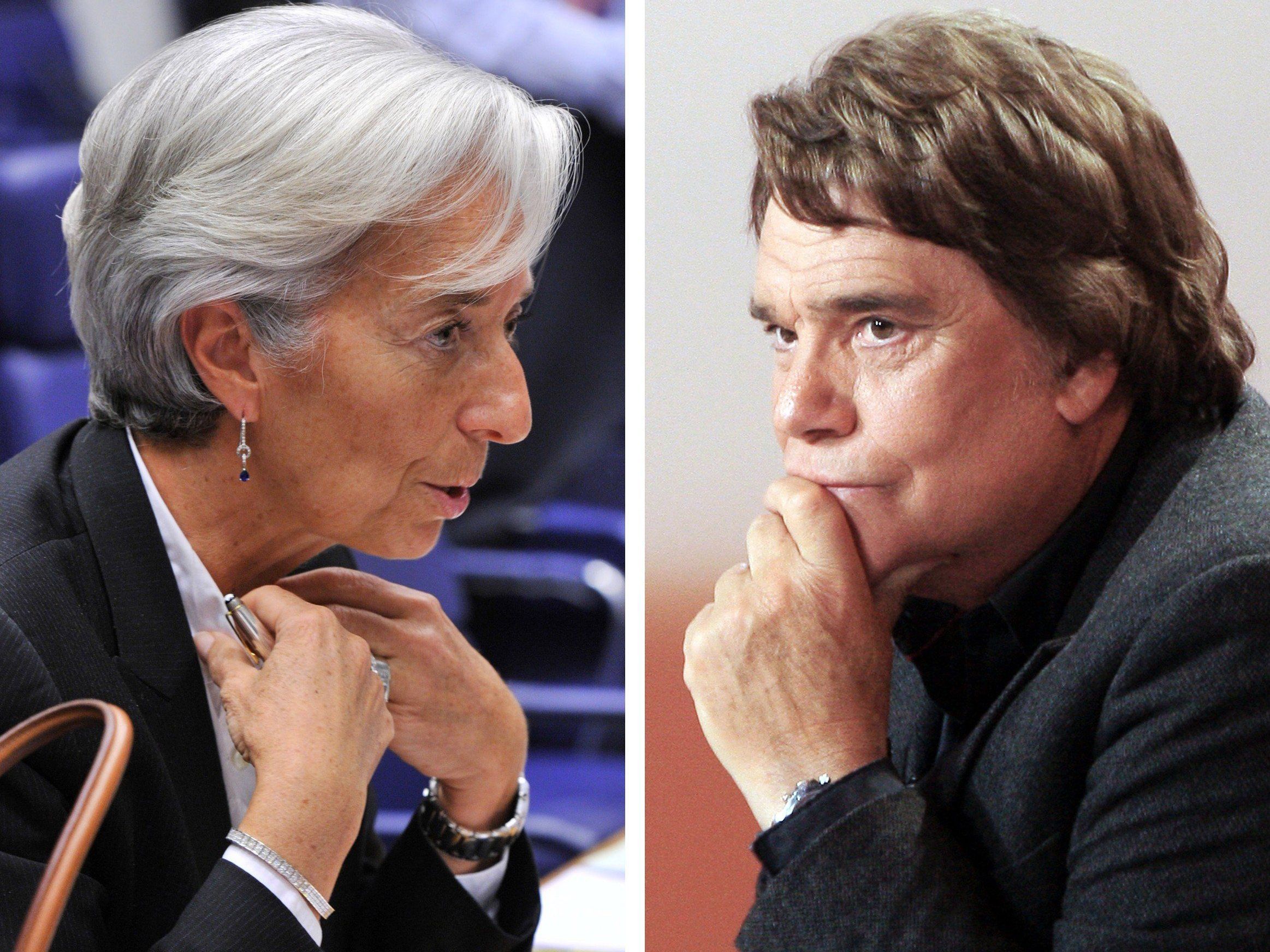 Lagarde soll wegen der Tapie-Affäre (r.) vor Gericht. Lagarde soll wegen der Tapie-Affäre (r.) vor Gericht.