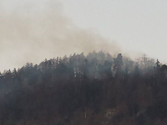 Brand in schwer zugänglichem Gebiet Brand in schwer zugänglichem Gebiet