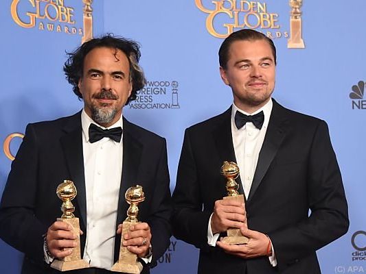 Inarritu mit seinem Star Leonardo DiCaprio Inarritu mit seinem Star Leonardo DiCaprio