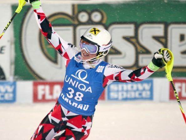 Die jungen ÖSV-Damen um Julia Grünwald überzeugten im heutigen Slalom.