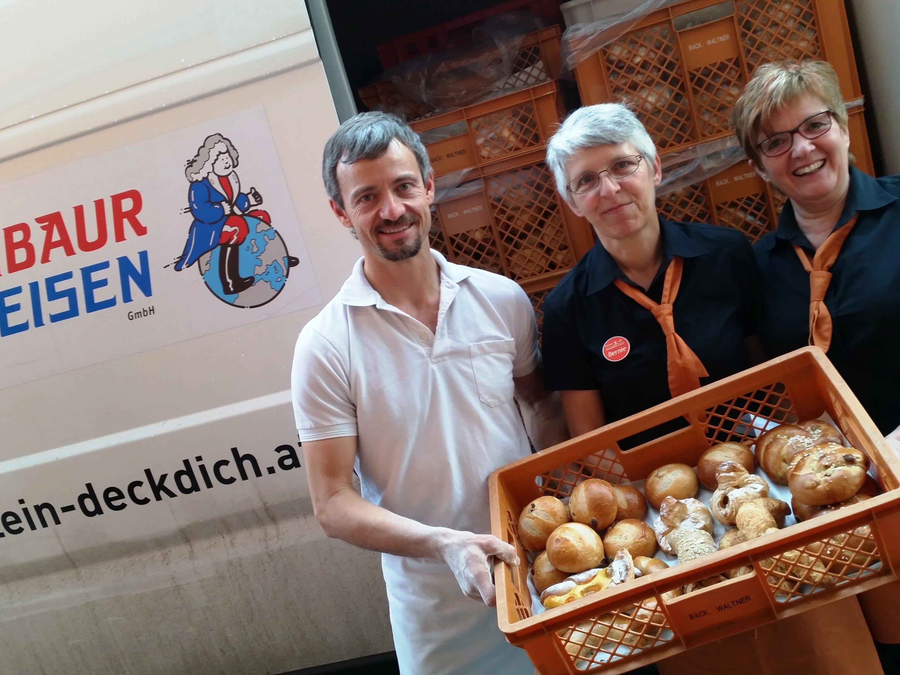 Bäckerei Waltner, Klaus: v.li. Martin Waltner, Ursula und Bernie.