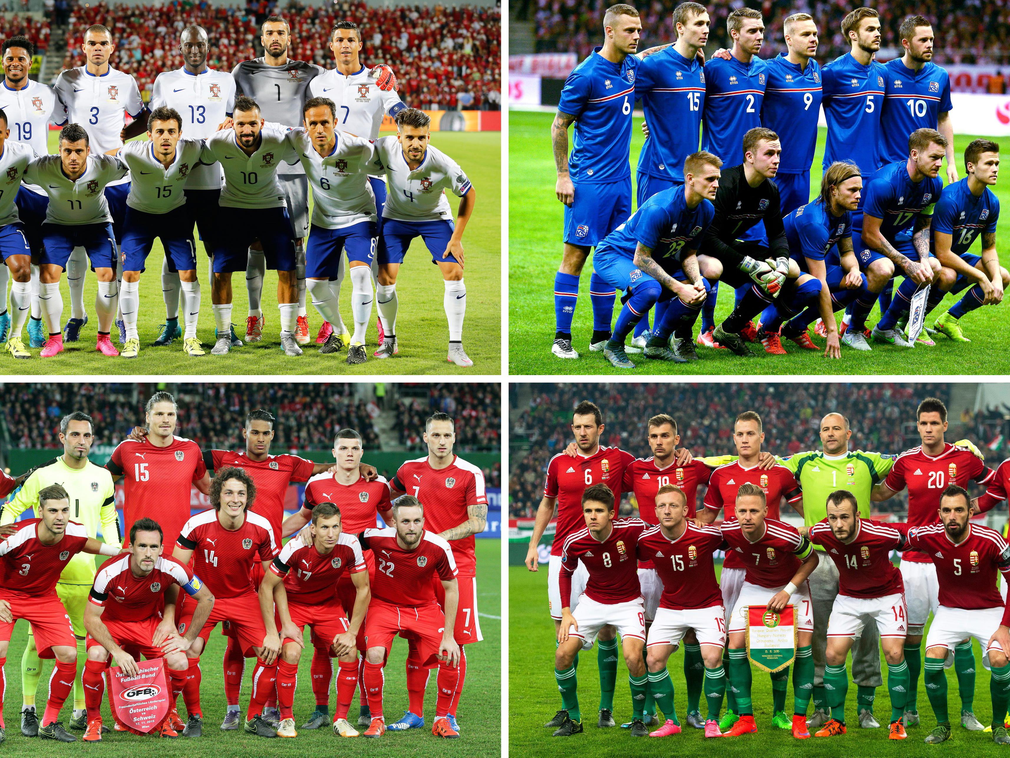 Die Gruppe F der Fußball-EM 2016 in Frankreich.