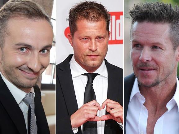 Jan Böhmermann, Til Schweiger und Felix Baumgartner. Jan Böhmermann, Til Schweiger und Felix Baumgartner.