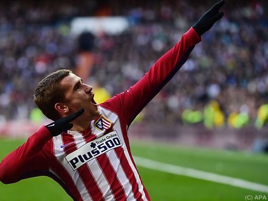 Torschütze Antoine Griezmann machte die Atletico-Fans glücklich Torschütze Antoine Griezmann machte die Atletico-Fans glücklich