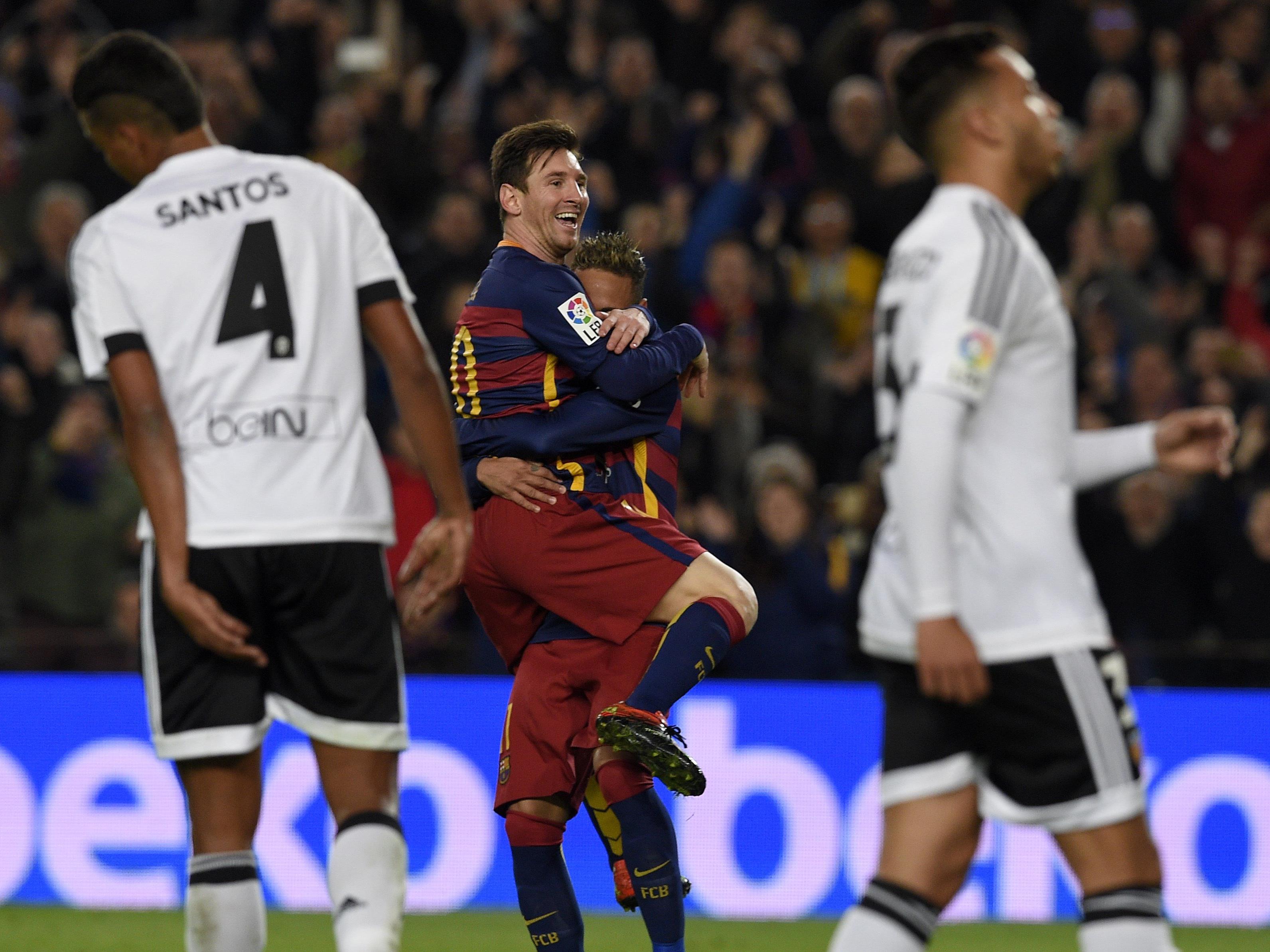 Lionel Messi und Co. hatten mit Valencia ihren Spaß.