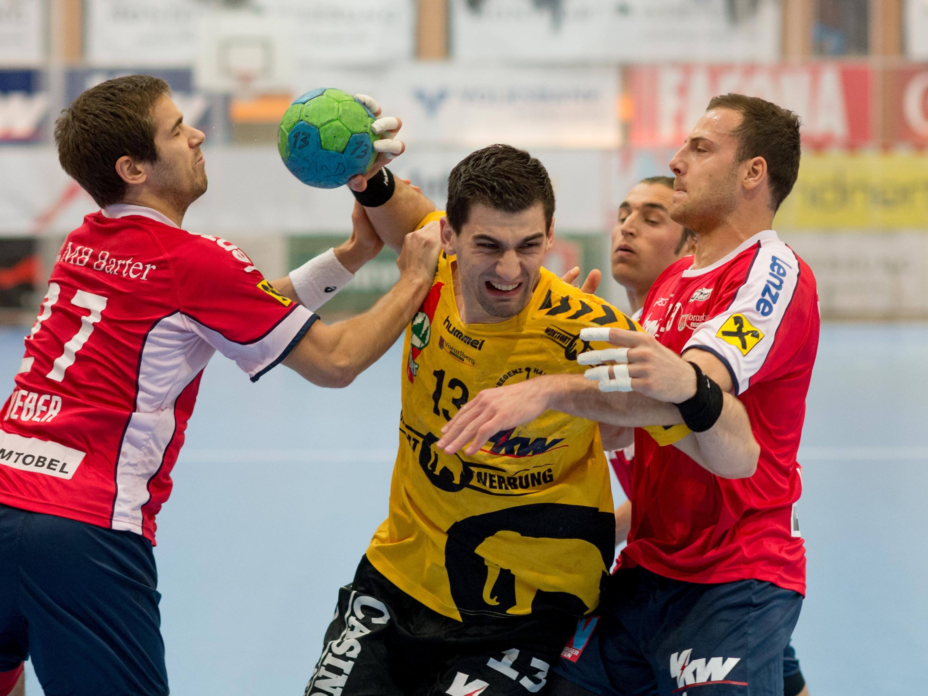 Ein echter Klassiker im Handball - Das Ländle-Derby zwischen Hard und Bregenz. Ein echter Klassiker im Handball - Das Ländle-Derby zwischen Hard und Bregenz.