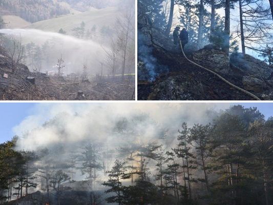 Die Feuerwehren waren stundenlang im Einsatz. Die Feuerwehren waren stundenlang im Einsatz.