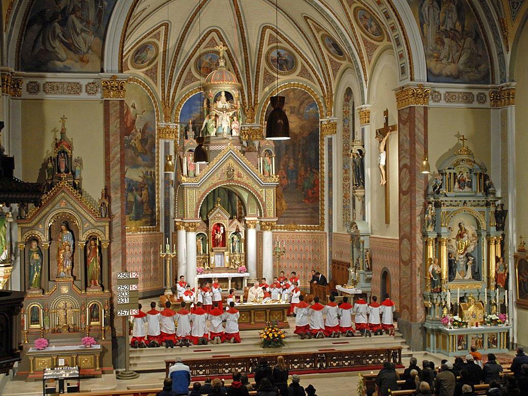 Osternachtfeier in der Pfarrkirche Schruns, im Jahr 2012