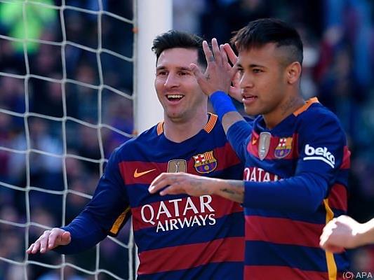 Messi und Neymar steuerten insgesamt drei Tore bei
