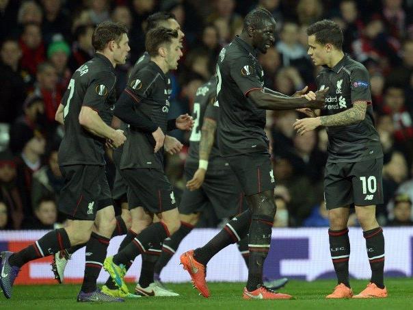 Liverpool feierte den Viertelfinal-Einzug gegen Manchester United.