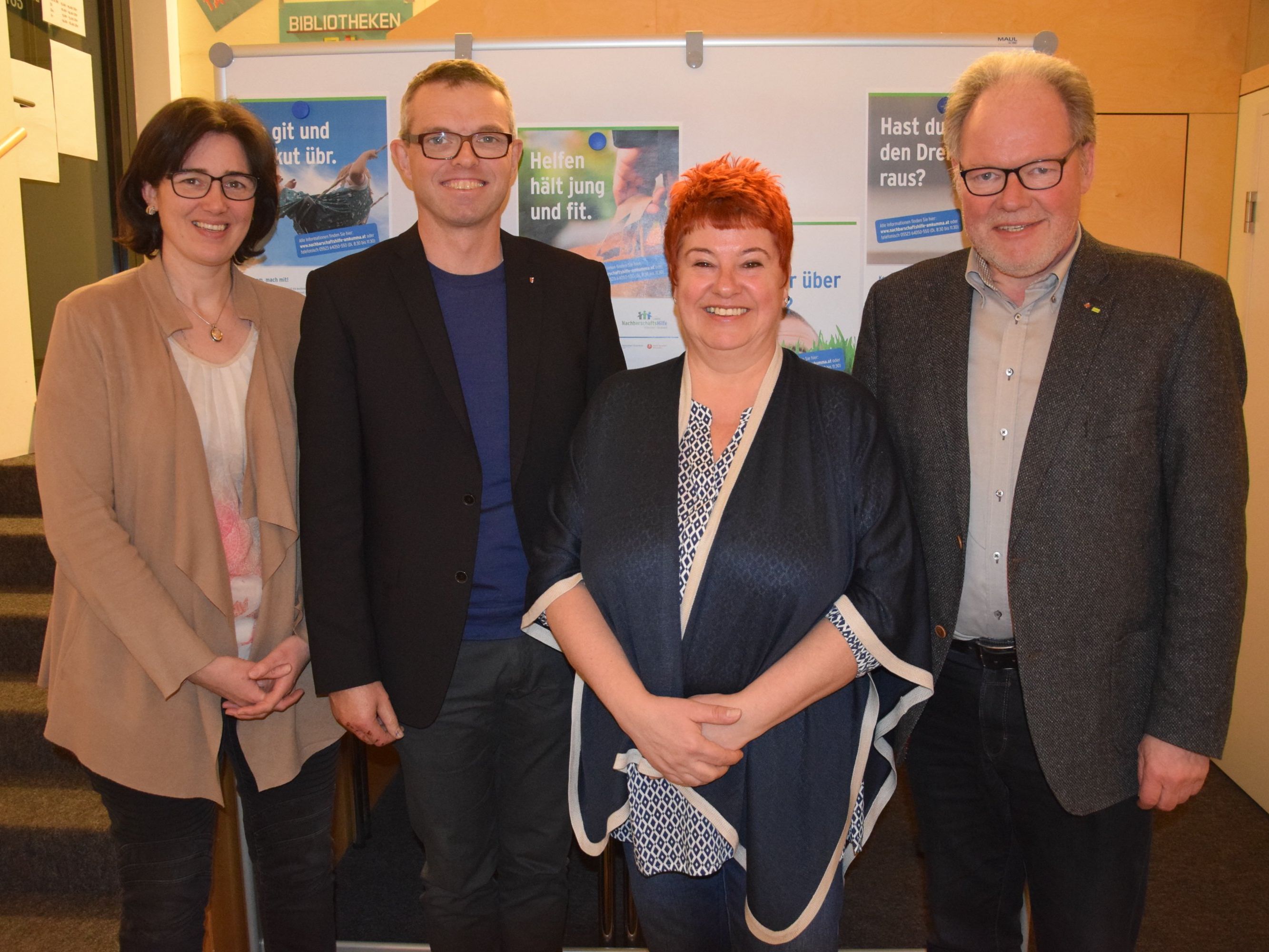 v.l. Dorothee Glöckle, Martin Herburger, Autorin Sonja Schiff und Labg. Werner Huber v.l. Dorothee Glöckle, Martin Herburger, Autorin Sonja Schiff und Labg. Werner Huber