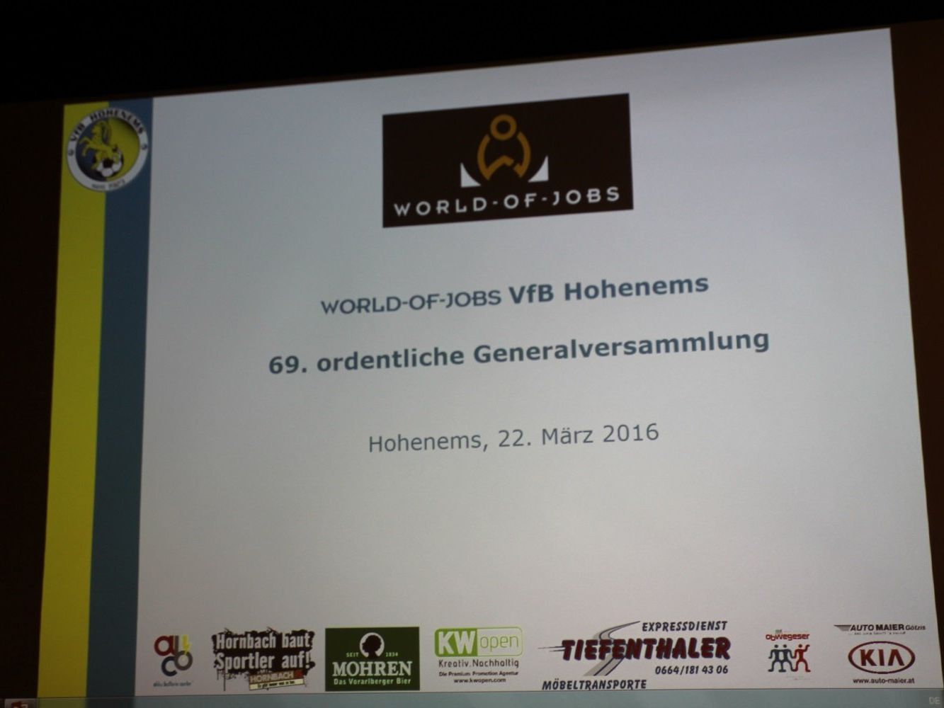 69. Generalversammlung beim VfB 69. Generalversammlung beim VfB