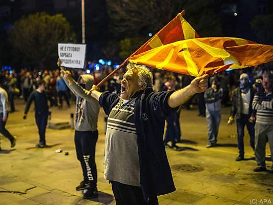 Proteste in Skopje dauern an Proteste in Skopje dauern an