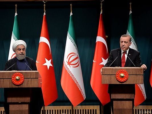 Rohani und Erdogan vor der Presse nach Treffen in Ankara Rohani und Erdogan vor der Presse nach Treffen in Ankara