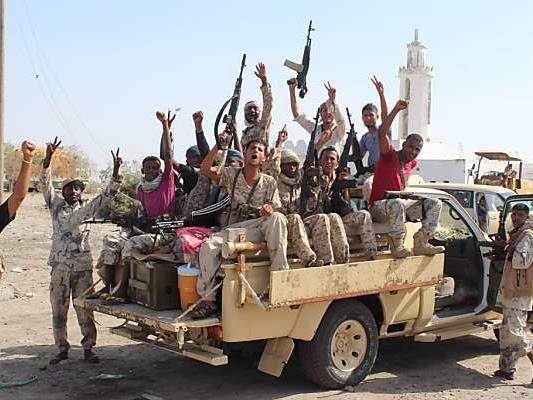 Jemenitische Truppen auf dem Vormarsch