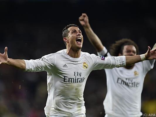 Cristiano Ronaldo schoss alle drei Tore für Madrid