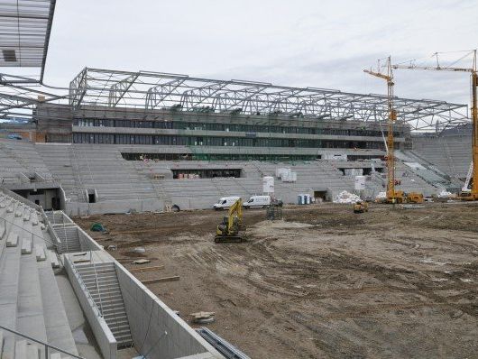 Die Arbeiten im Allianz Stadion laufen auf Hochtouren. Die Arbeiten im Allianz Stadion laufen auf Hochtouren.
