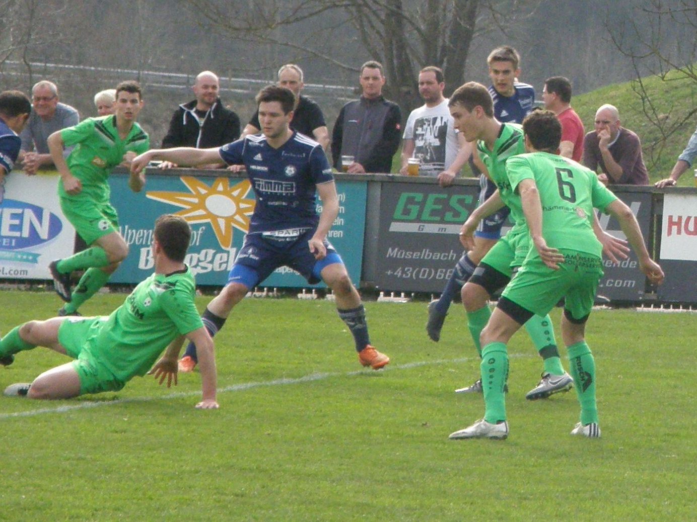 Andelsbuch (in blau) war im zweiten Derby auch gegen Alberschwende auf verlorenem Posten. Andelsbuch (in blau) war im zweiten Derby auch gegen Alberschwende auf verlorenem Posten.