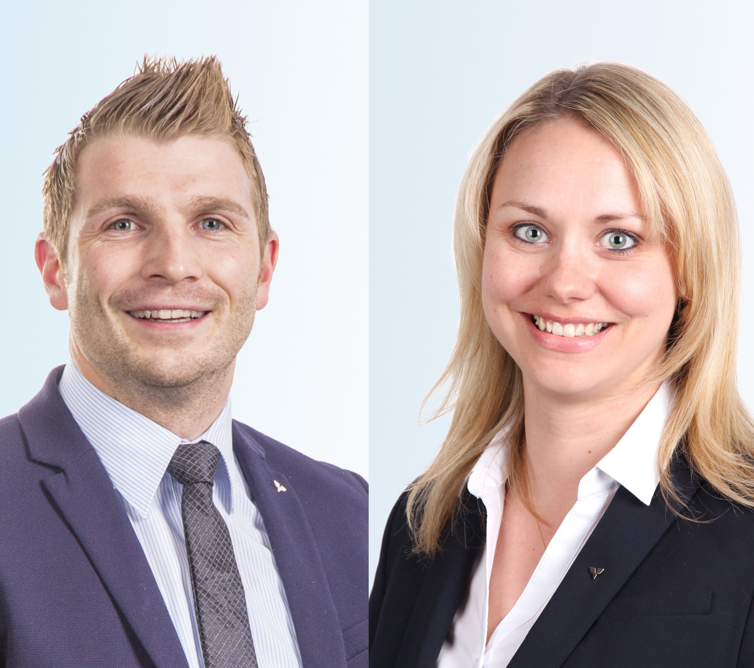 Wolfgang Schneider, Filialleiter Rankweil; Martina Brüstle, Filialleiterin Götzis. Wolfgang Schneider, Filialleiter Rankweil; Martina Brüstle, Filialleiterin Götzis.