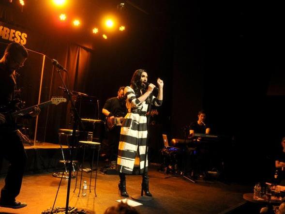 Conchita bei ihrem Konzert in Wien am Mittwoch.