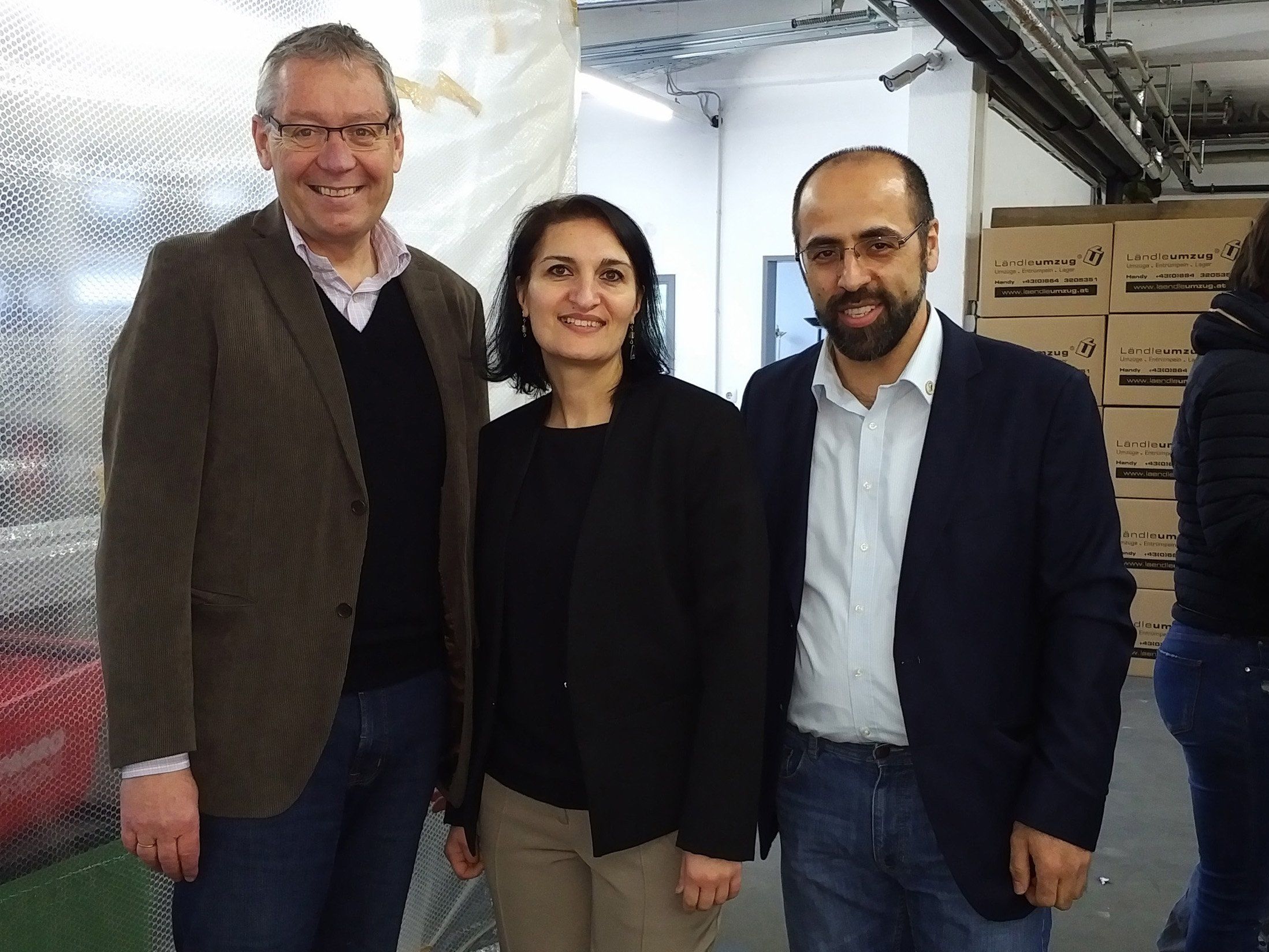 Landesstatthalter Karlheinz Rüdisser, Durdane und Aydin Yildiz. Landesstatthalter Karlheinz Rüdisser, Durdane und Aydin Yildiz.