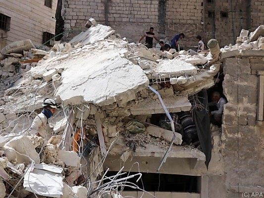 Aleppo ist eine zerstörte Stadt