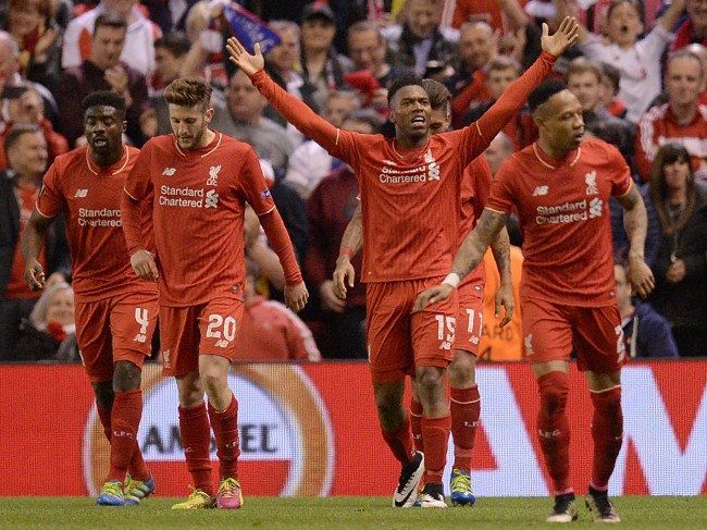 Liverpool jubelt über den Final-Einzug in der Europa League. Liverpool jubelt über den Final-Einzug in der Europa League.