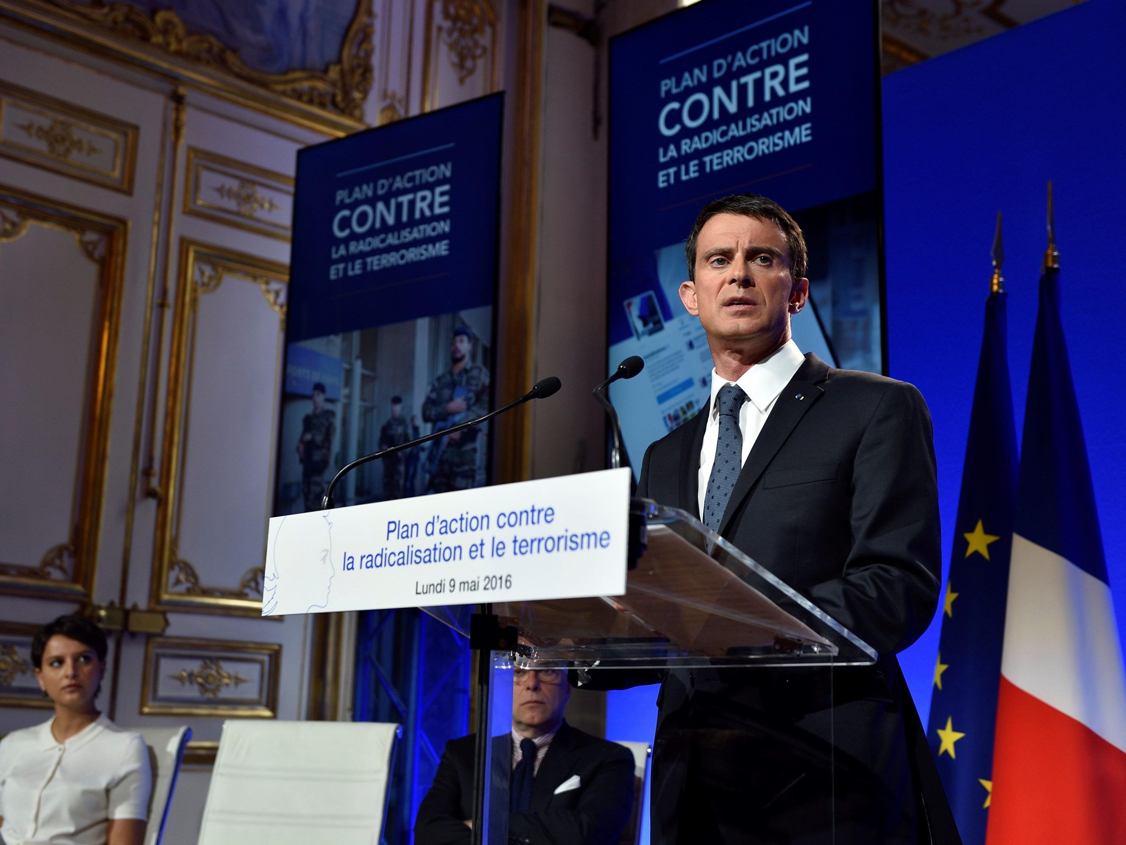 Premierminister Manuel Valls am Montag bei der Vorstellung eines "Aktionsplans gegen Radikalisierung und Terrorismus".