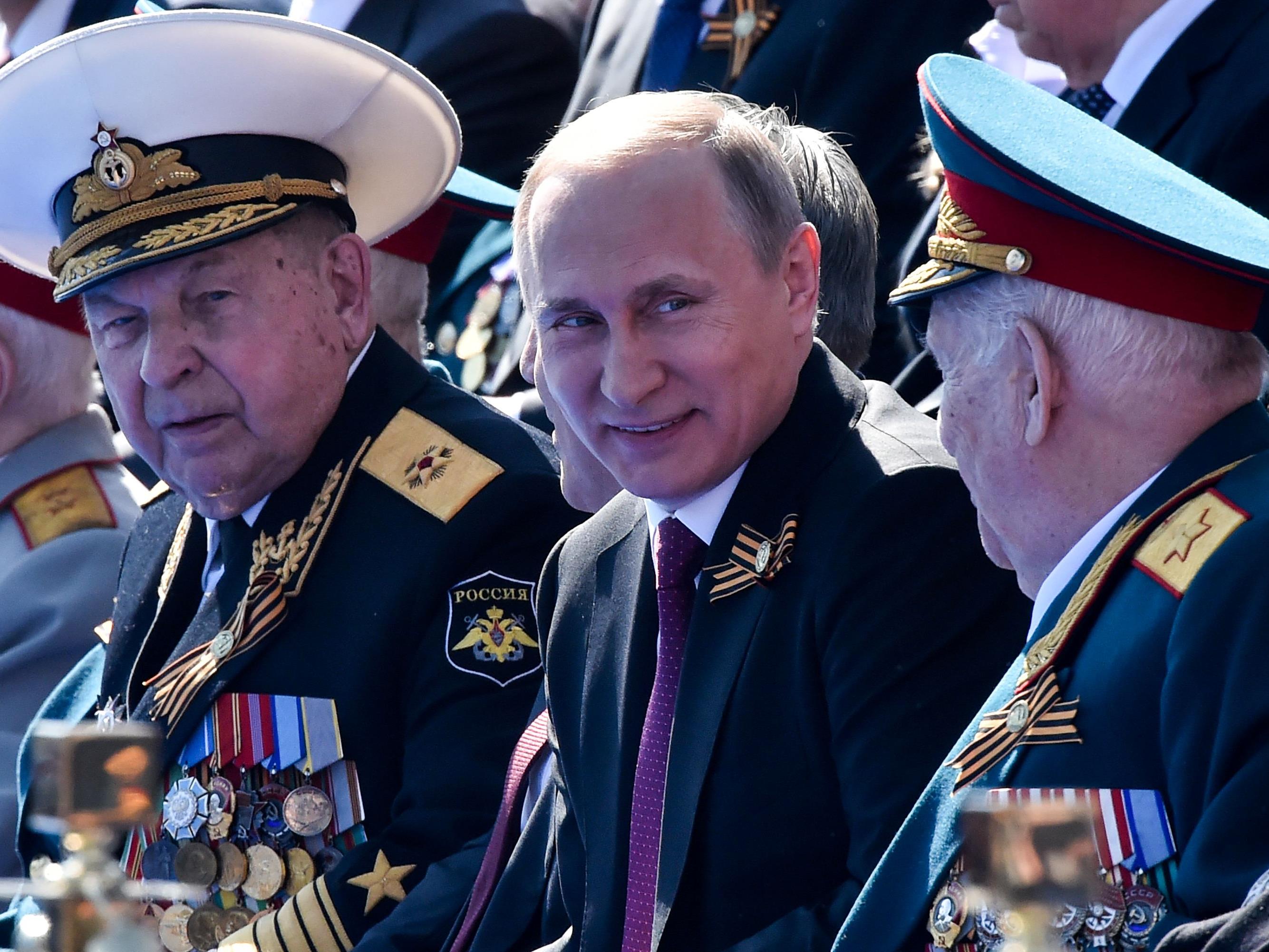 Putin bei der Militärparade in Moskau.