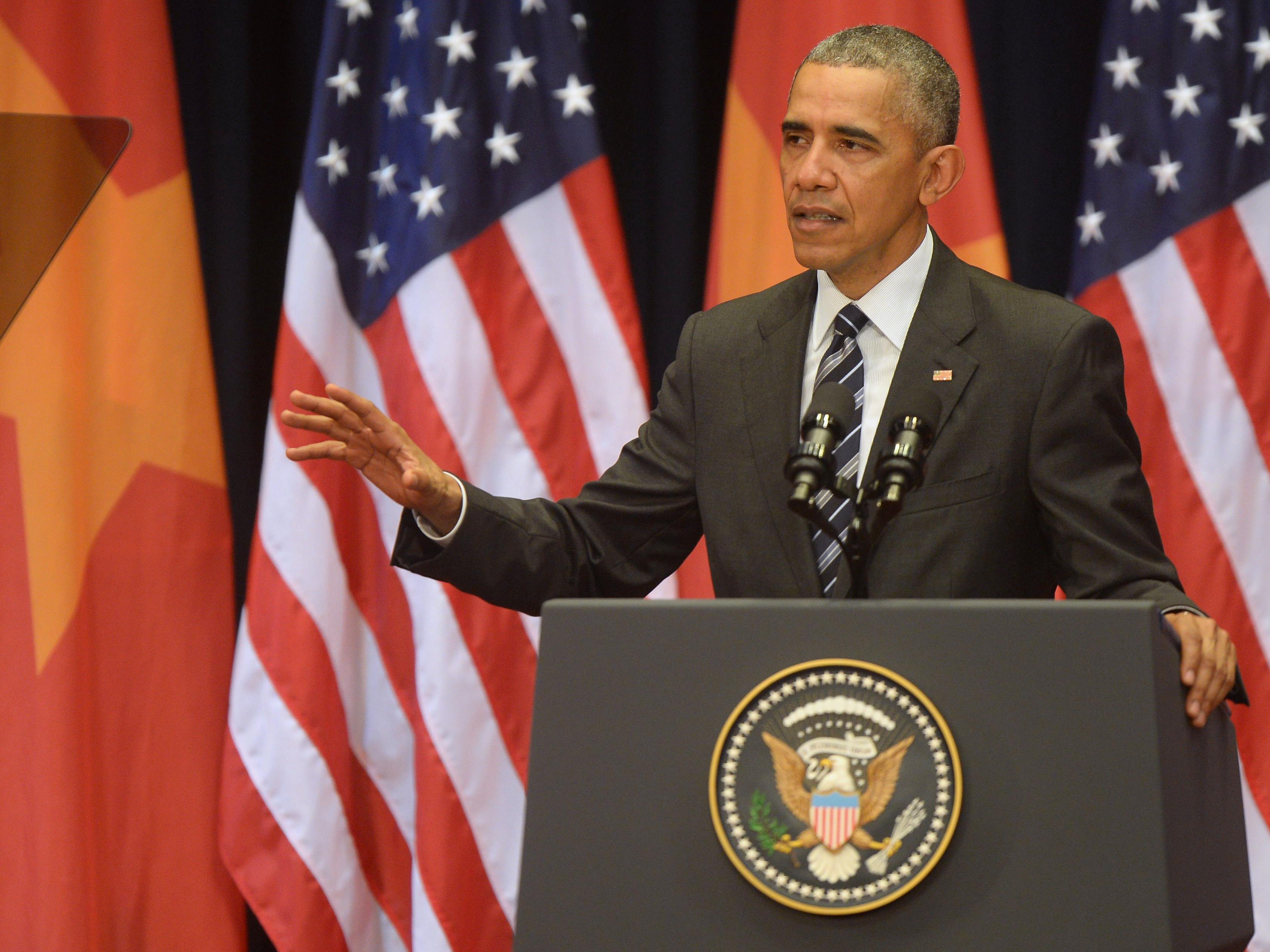 Obama hielt eine Rede in Hanoi.