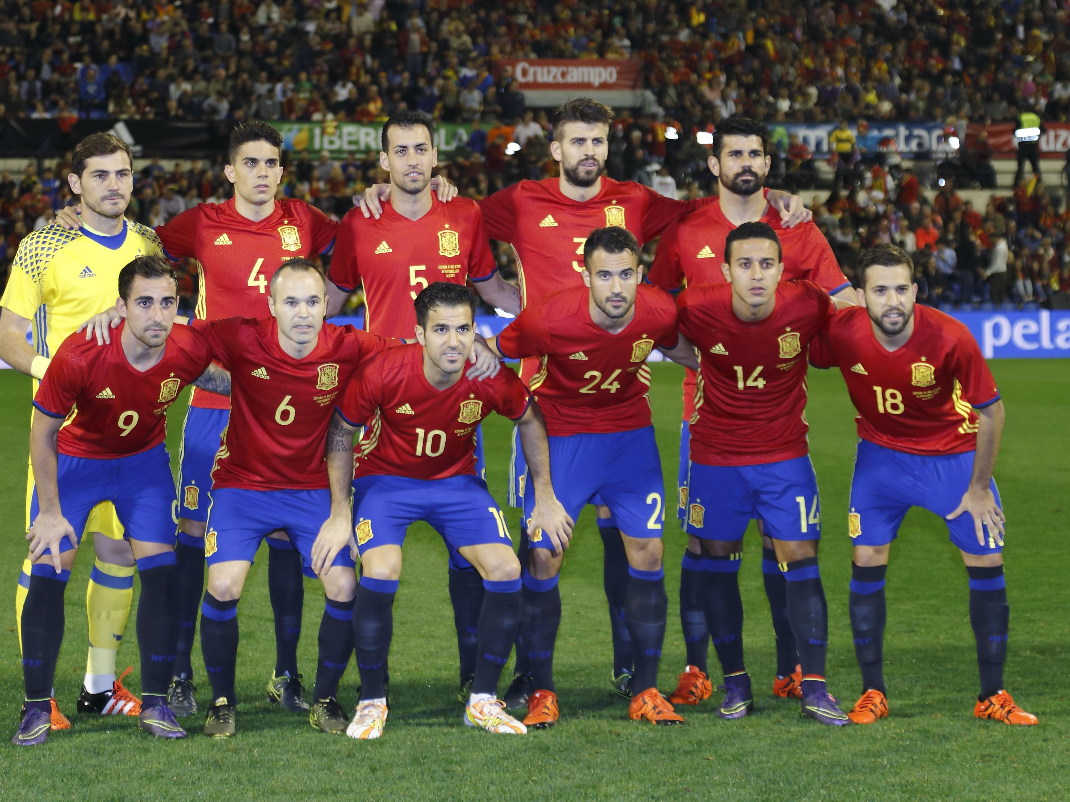 Die Topstars der spanischen Fußballnationalmannschaft.