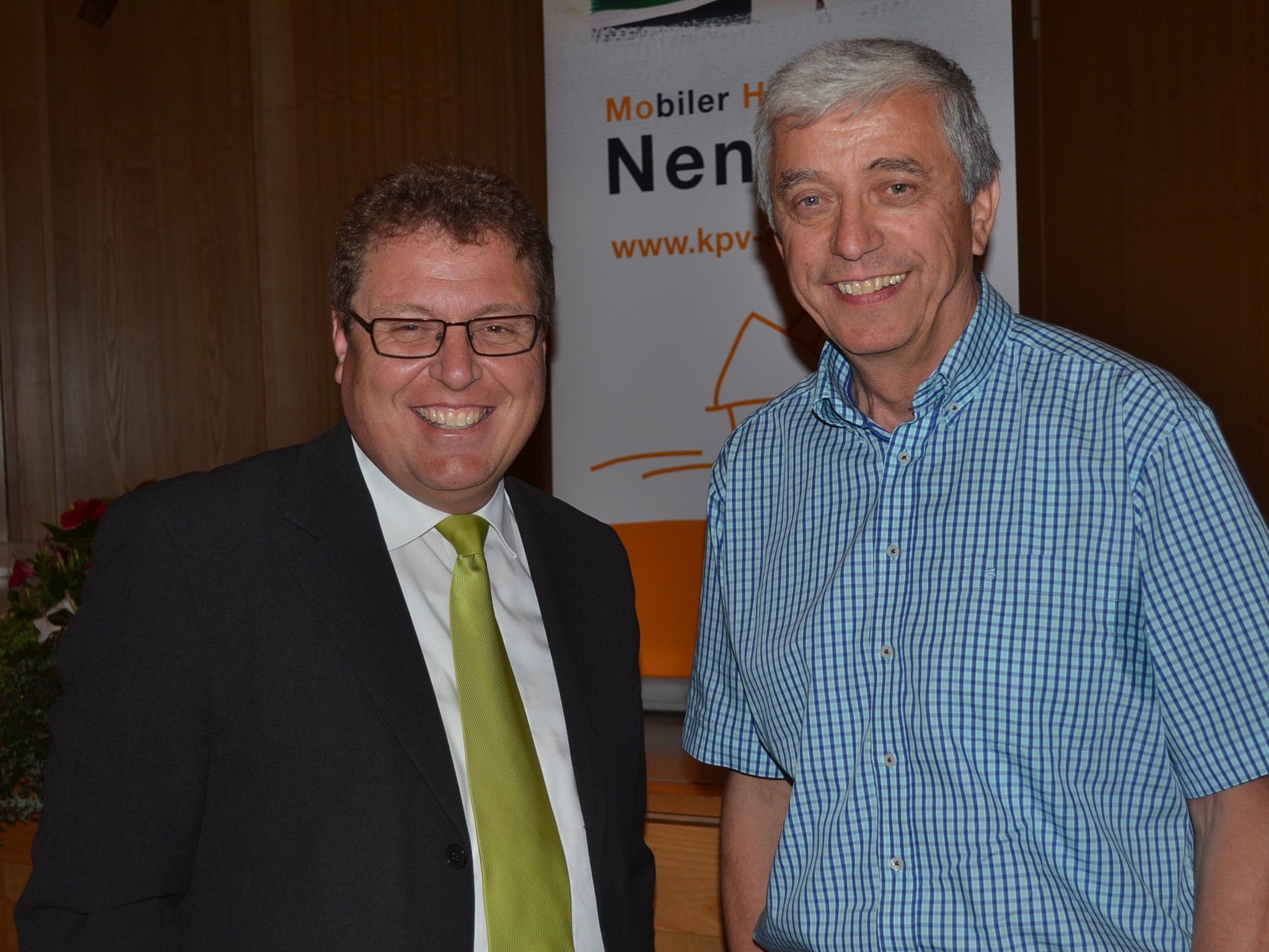 Franz Rein (Sicheres Vorarlberg) mit Frank Stecher (Obmann KPV). Franz Rein (Sicheres Vorarlberg) mit Frank Stecher (Obmann KPV).