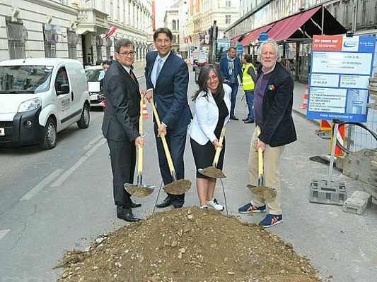 Spatenstich für die Herrengasse. Spatenstich für die Herrengasse.