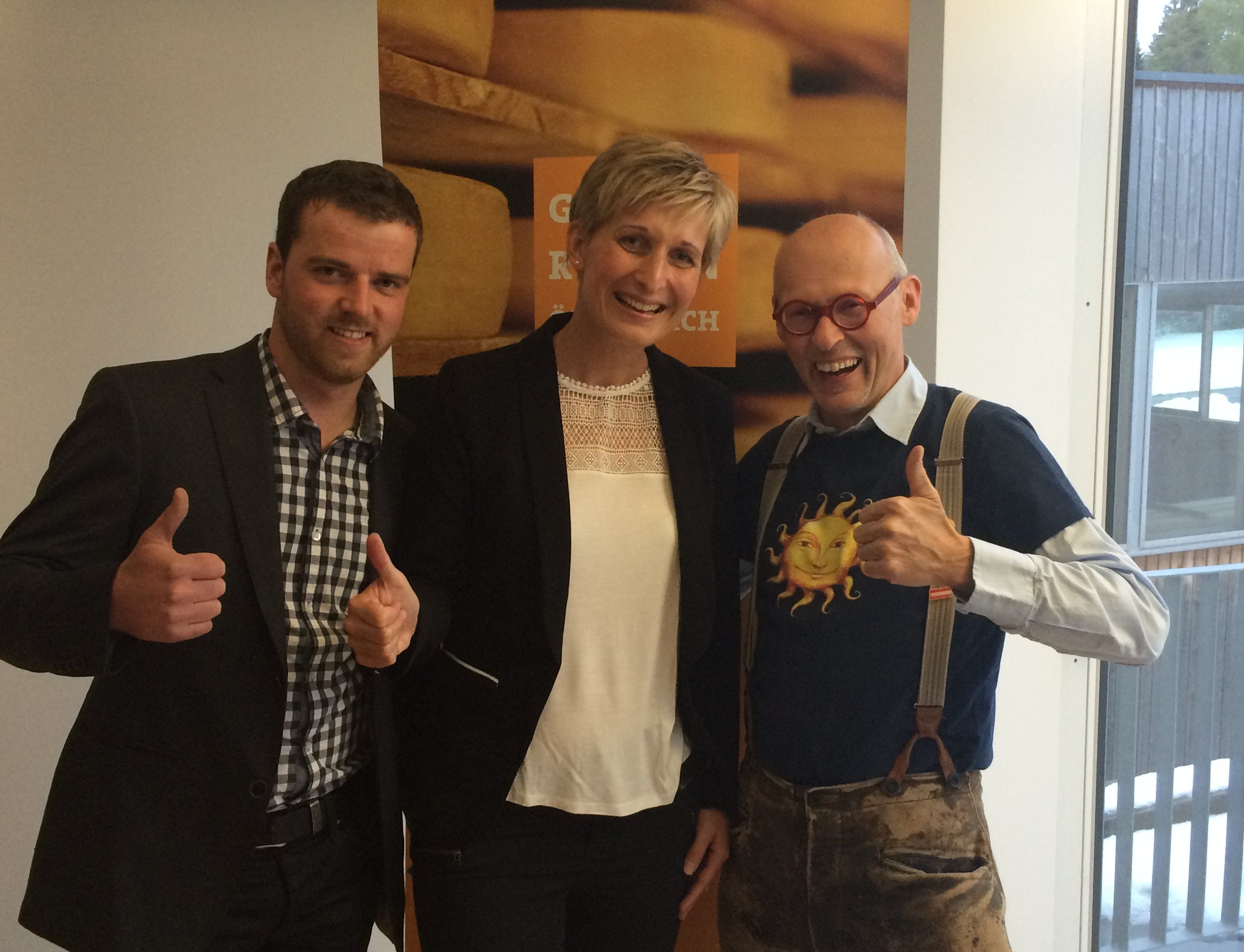 Obmann Jonas Metzler, GF Caroline Merlin und Referent Johannes Gutmann. Obmann Jonas Metzler, GF Caroline Merlin und Referent Johannes Gutmann.