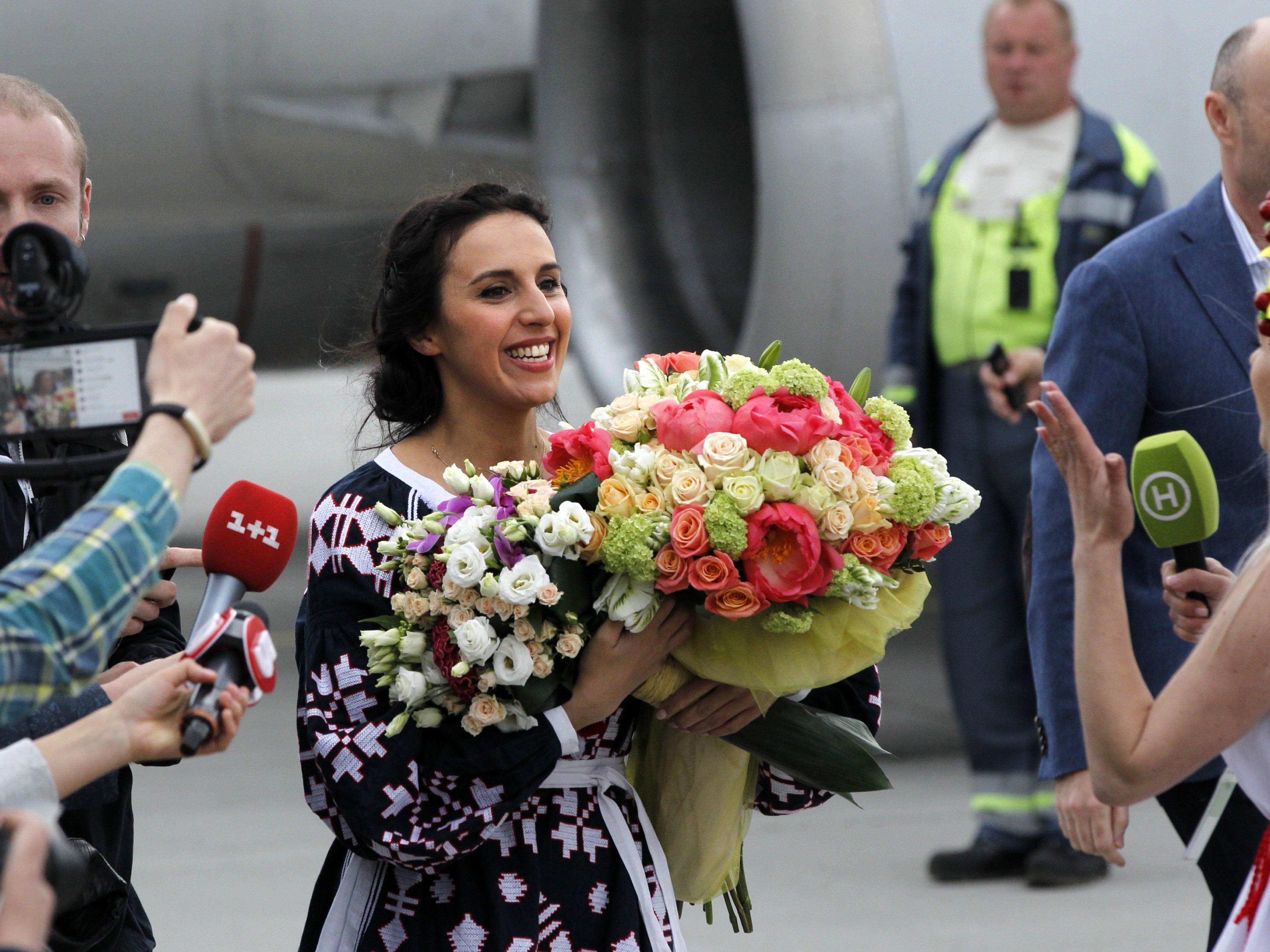 Jamala landet in Kiew nach ihrem Sieg beim Eurovision Song Contest 2016.