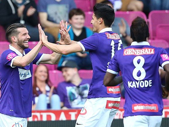 Große Freude herrschte bei der Austria Wien nach dem Sieg gegen Admira Große Freude herrschte bei der Austria Wien nach dem Sieg gegen Admira