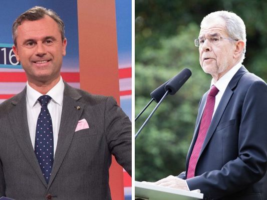 Der unterlegene Kandidat Norbert Hofer (l.) und der designierte Bundespräsident Alexander Van der Bellen. Der unterlegene Kandidat Norbert Hofer (l.) und der designierte Bundespräsident Alexander Van der Bellen.