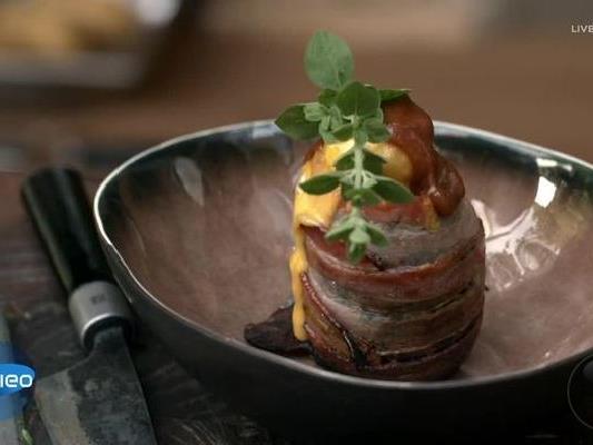 Eines der BBQ-Gerichte: Ein Bacon-Vulkan.
