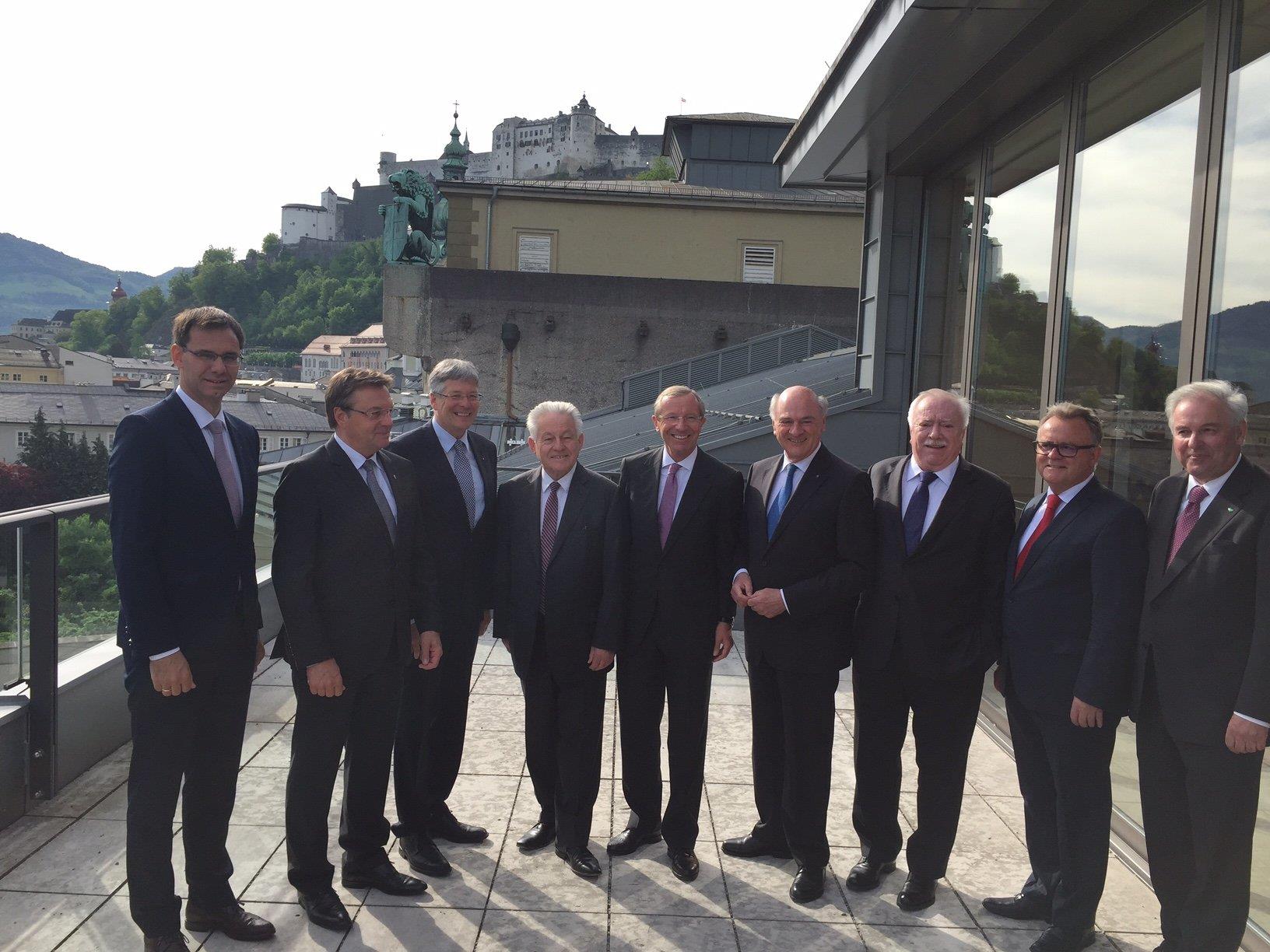 LH Markus Wallner mit seinen Amtskollegen in Salzburg.