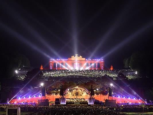 Die Bühne der Wiener Philharmoniker im Rahmen des Sommernachtskonzerts im Vorjahr