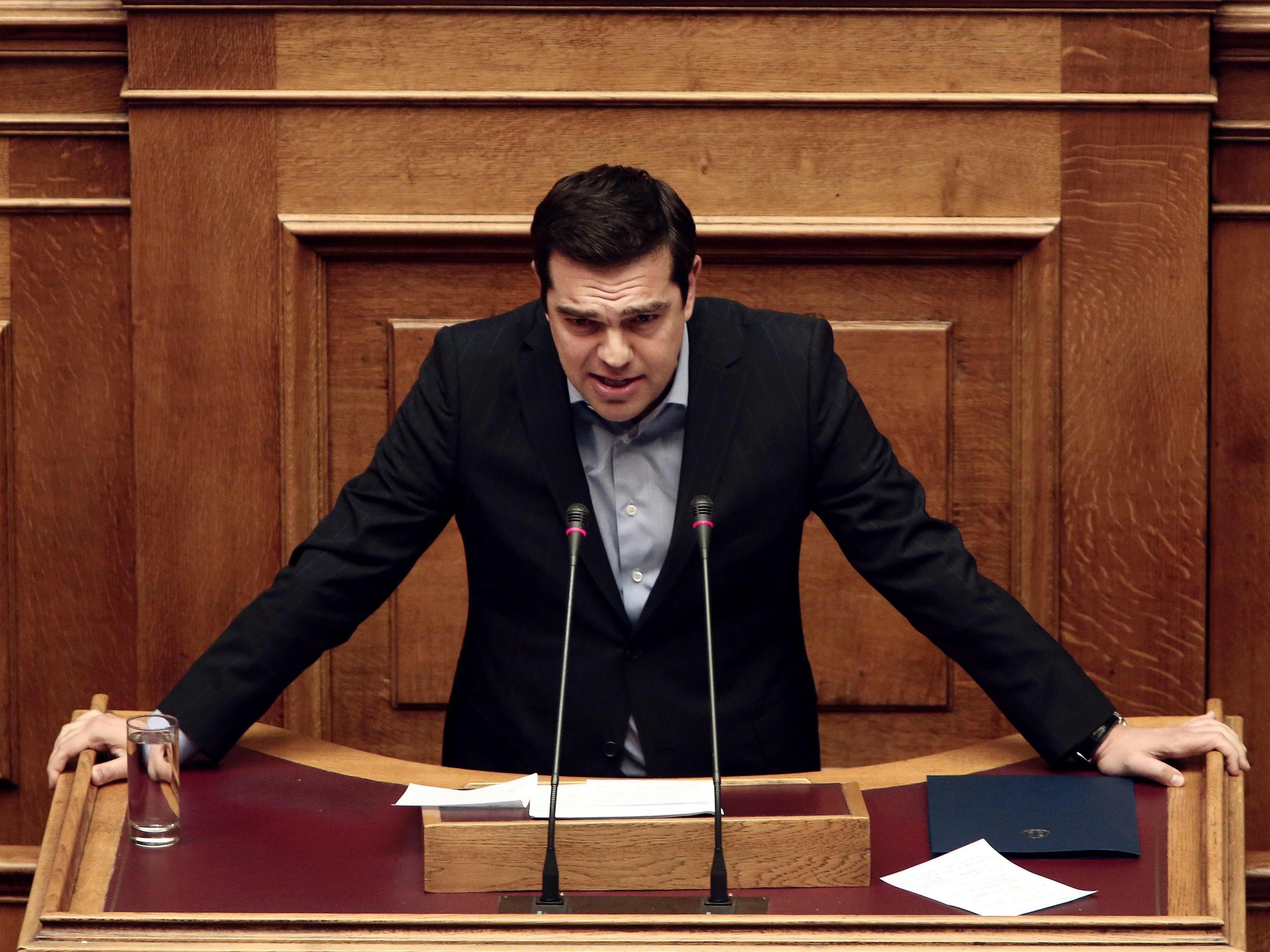 Tsipras warb im Parlament eindringlich um Zustimmung zum neuen Sparpaket.